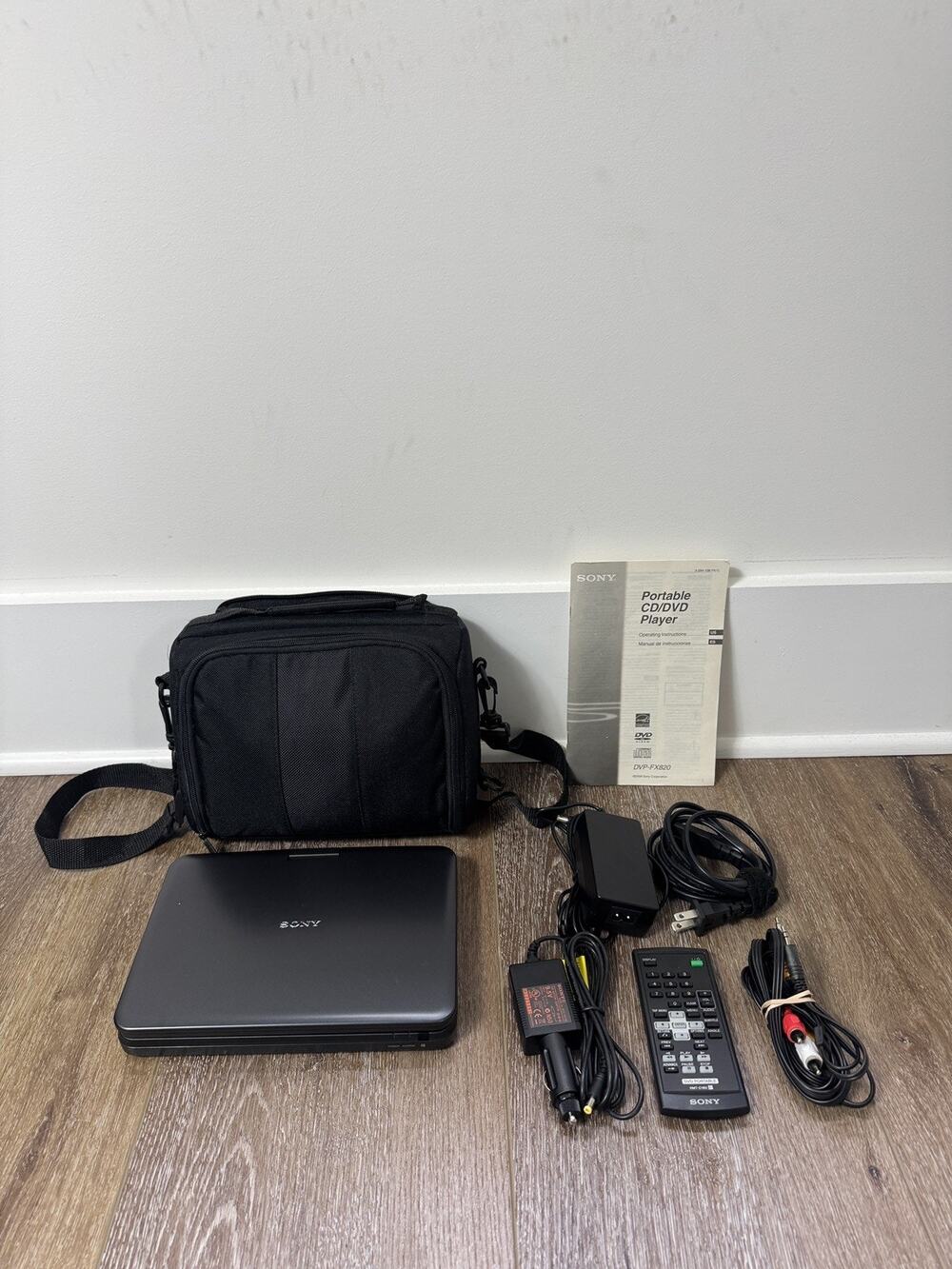 Sony DVP-FX820 8" Portable DVD Player Bundle - Tested & Working